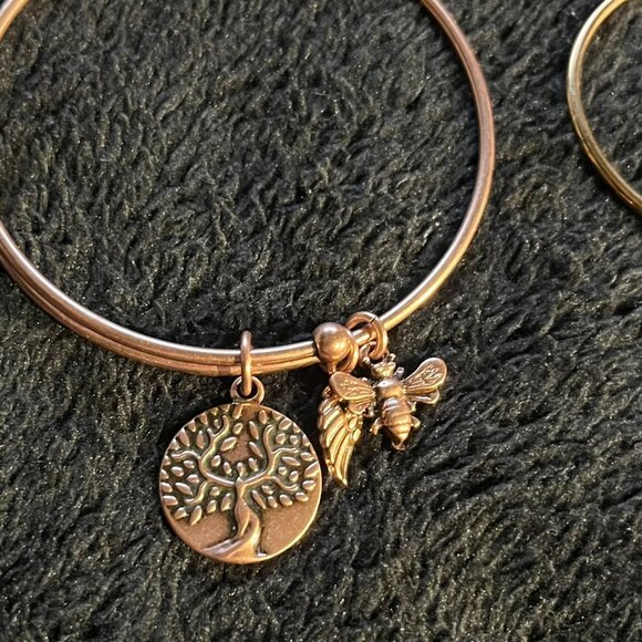 Alex and Ani Style Bangle Bracelet Set – 4 Pieces - Picture 3 of 5